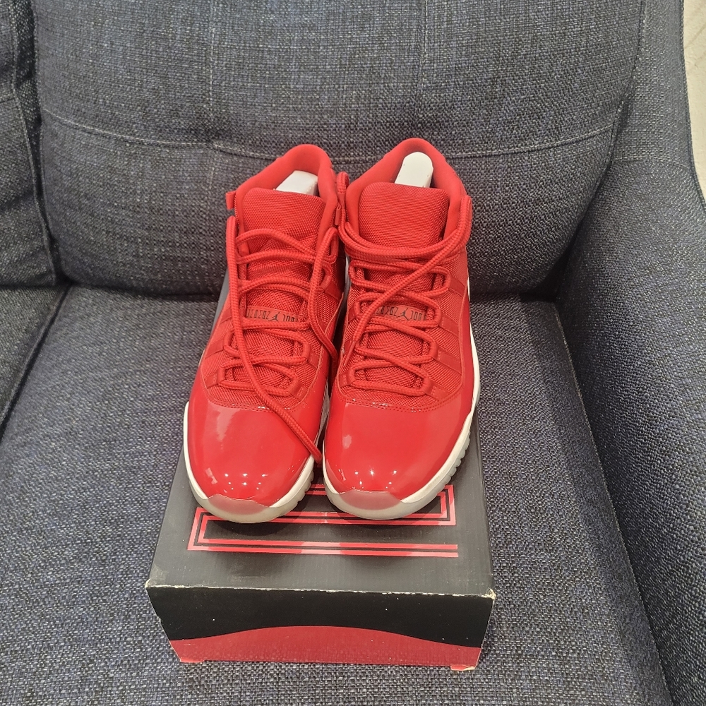 I am selling air Jordan 11s red and they are size 12